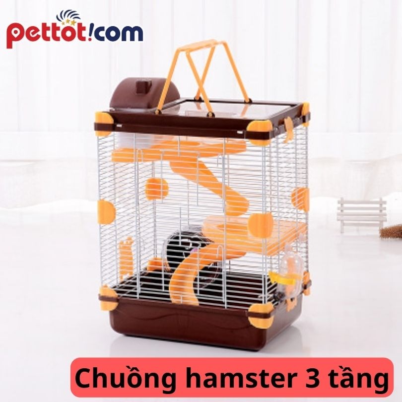 8 mẫu chuồng hamster Đẹp Rẻ - Lồng, chuồng nuôi chuột hamster 3 tầng