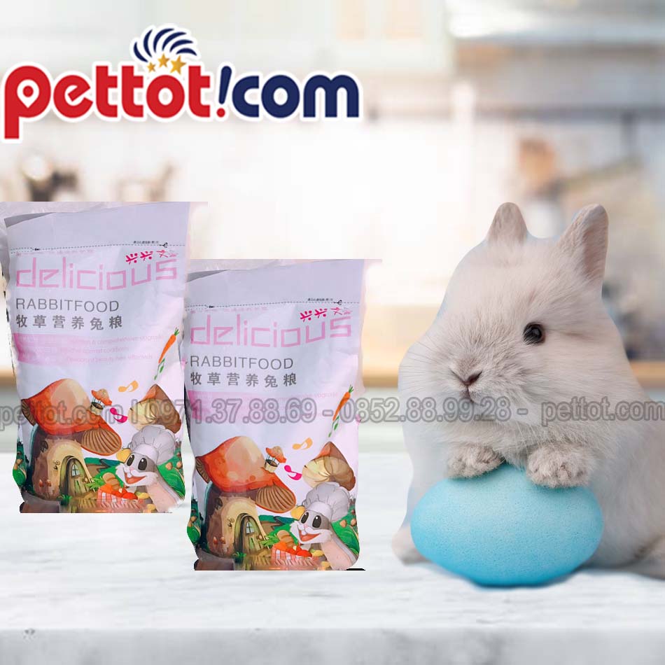 Viên nén Delicious Rabbit Food - thức ăn dinh dưỡng dành cho thỏ kiểng